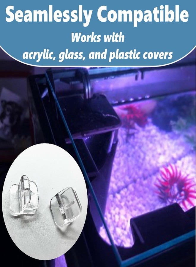 auaurly 10 PCS Rimless Aquarium Clips for 1/8" to 3/16" Glass,Top Mounting Support Holder Clamp Replacements for Rimless Tank Lids - Image 5